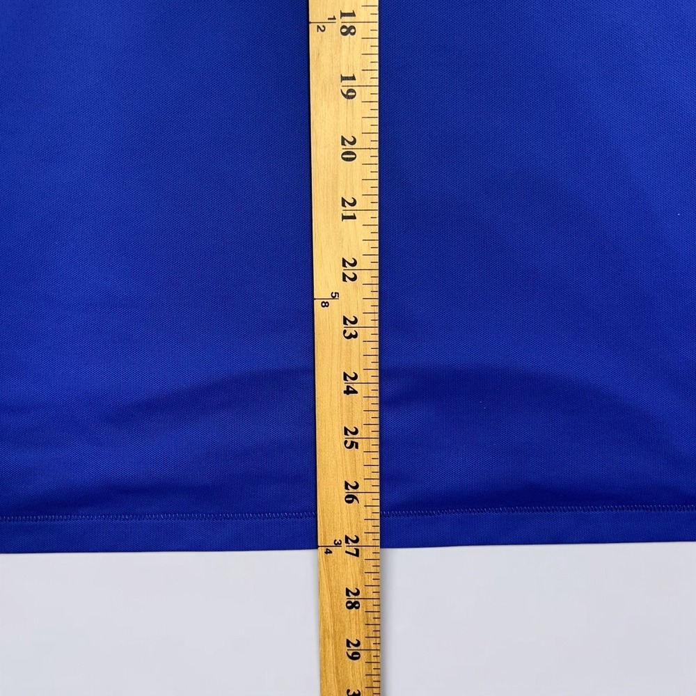G/FORE Polo Shirt Men's Medium Blue Skull & Tees Tech Performance Golf *Logo* - Picture 9 of 9